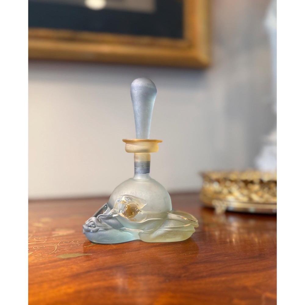 Vintage Signed Jon Art Studio Glass Perfume Bottle